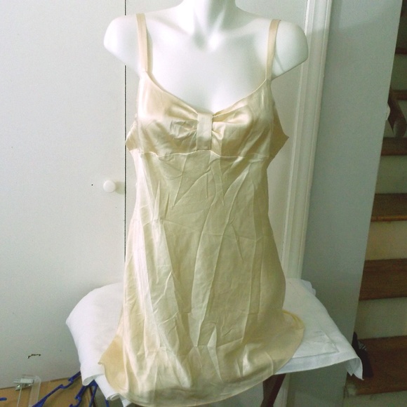 Victoria's Secret Other - Victoria's Secret Angels Cream Satin Nightie L